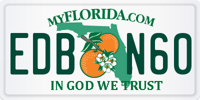 FL license plate EDBN60