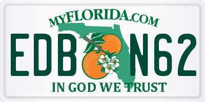 FL license plate EDBN62