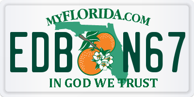 FL license plate EDBN67