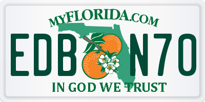 FL license plate EDBN70