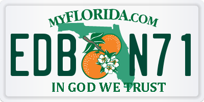 FL license plate EDBN71