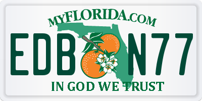 FL license plate EDBN77