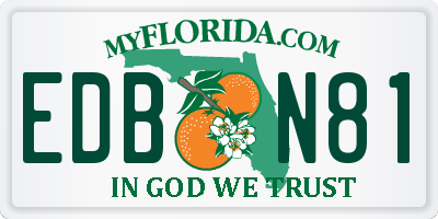 FL license plate EDBN81