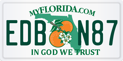 FL license plate EDBN87