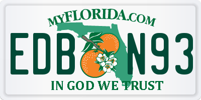 FL license plate EDBN93