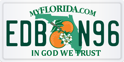 FL license plate EDBN96