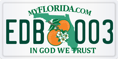 FL license plate EDBO03