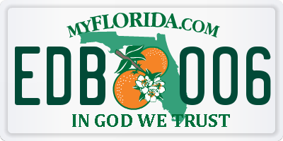 FL license plate EDBO06