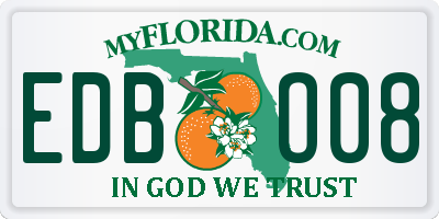 FL license plate EDBO08