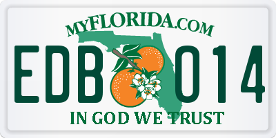 FL license plate EDBO14