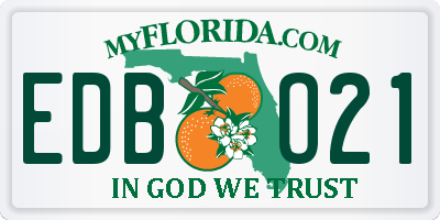 FL license plate EDBO21