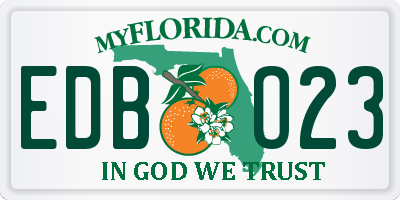 FL license plate EDBO23