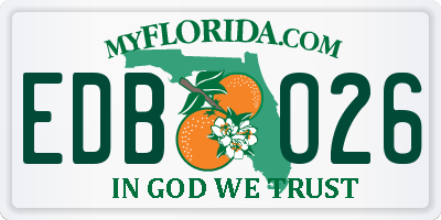 FL license plate EDBO26