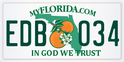 FL license plate EDBO34