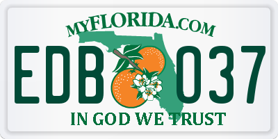 FL license plate EDBO37