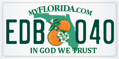 FL license plate EDBO40