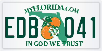FL license plate EDBO41