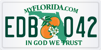 FL license plate EDBO42