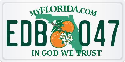 FL license plate EDBO47