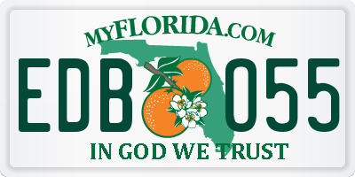 FL license plate EDBO55