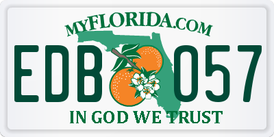 FL license plate EDBO57