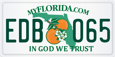 FL license plate EDBO65