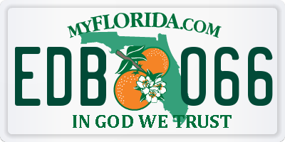FL license plate EDBO66