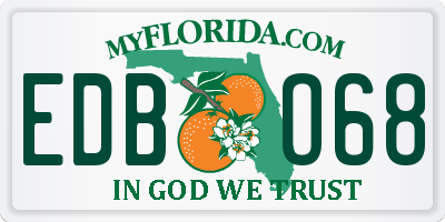 FL license plate EDBO68