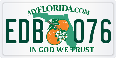 FL license plate EDBO76