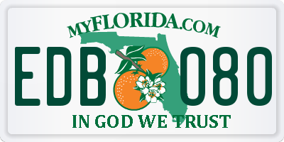 FL license plate EDBO80