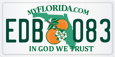 FL license plate EDBO83