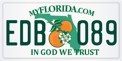 FL license plate EDBO89