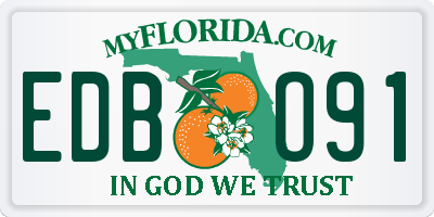 FL license plate EDBO91