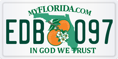 FL license plate EDBO97