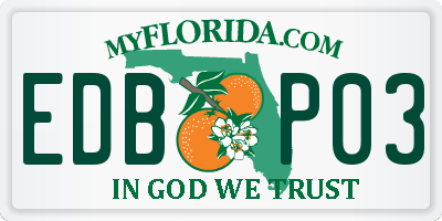 FL license plate EDBP03
