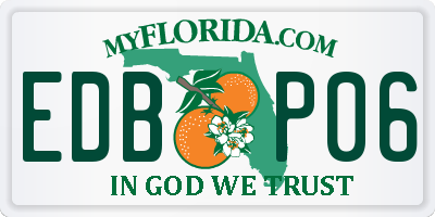 FL license plate EDBP06