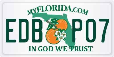 FL license plate EDBP07