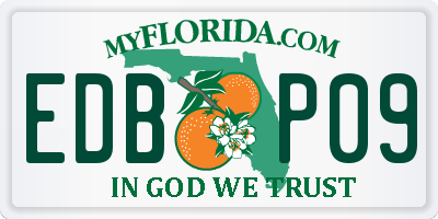 FL license plate EDBP09