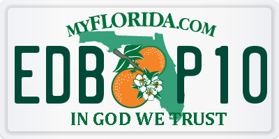 FL license plate EDBP10