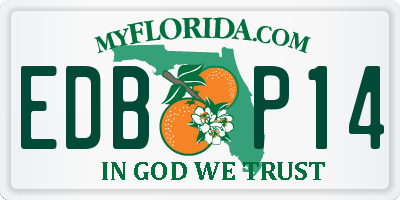 FL license plate EDBP14