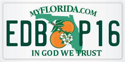 FL license plate EDBP16