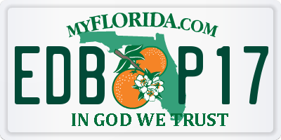 FL license plate EDBP17