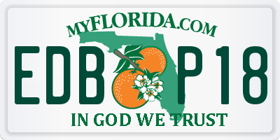 FL license plate EDBP18