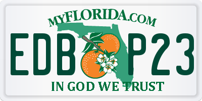 FL license plate EDBP23