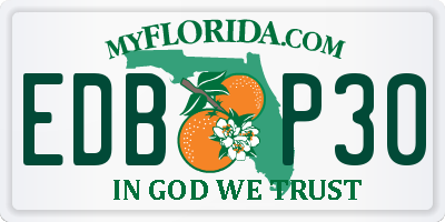 FL license plate EDBP30