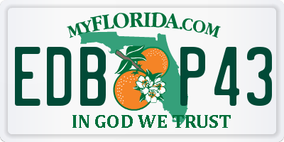 FL license plate EDBP43
