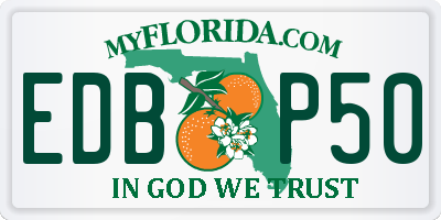 FL license plate EDBP50