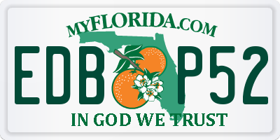 FL license plate EDBP52