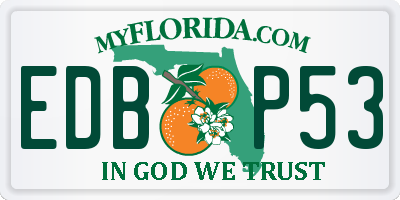 FL license plate EDBP53