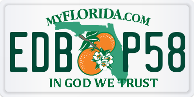 FL license plate EDBP58